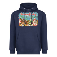 Navy christmas break and tree cakes Heavyweight Hoodie - FaDigitalArtStudio