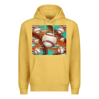Antique Gold baseball turquoise serape glitter tumbler Premium Hoodie - Jasminsmagicworld