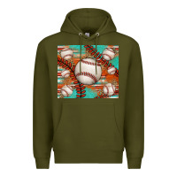 Army Green baseball turquoise serape glitter tumbler Premium Hoodie - Jasminsmagicworld