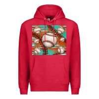Cardinal baseball turquoise serape glitter tumbler Premium Hoodie - Jasminsmagicworld