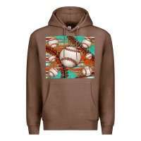 Chestnut baseball turquoise serape glitter tumbler Premium Hoodie - Jasminsmagicworld
