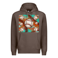 Coffee baseball turquoise serape glitter tumbler Premium Hoodie - Jasminsmagicworld