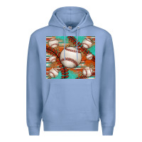Colony Blue baseball turquoise serape glitter tumbler Premium Hoodie - Jasminsmagicworld