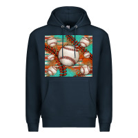 Navy baseball turquoise serape glitter tumbler Premium Hoodie - Jasminsmagicworld