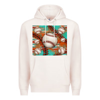 Pale Pink baseball turquoise serape glitter tumbler Premium Hoodie - Jasminsmagicworld