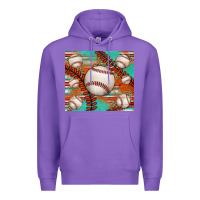 Purple baseball turquoise serape glitter tumbler Premium Hoodie - Jasminsmagicworld