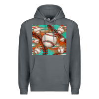 Rock baseball turquoise serape glitter tumbler Premium Hoodie - Jasminsmagicworld