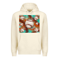 Sandshell baseball turquoise serape glitter tumbler Premium Hoodie - Jasminsmagicworld