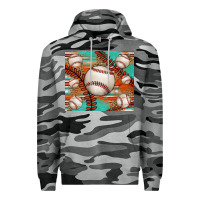 Slate Camo baseball turquoise serape glitter tumbler Premium Hoodie - Jasminsmagicworld