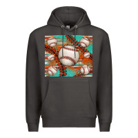 Smoke baseball turquoise serape glitter tumbler Premium Hoodie - Jasminsmagicworld