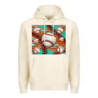 Tofu baseball turquoise serape glitter tumbler Premium Hoodie - Jasminsmagicworld