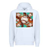 White baseball turquoise serape glitter tumbler Premium Hoodie - Jasminsmagicworld