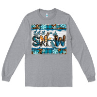 Heather Grey let it snow Long Sleeve Tee - RanaPortraitStore