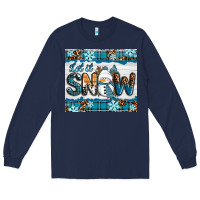 Navy let it snow Long Sleeve Tee - RanaPortraitStore