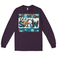 Plum let it snow Long Sleeve Tee - RanaPortraitStore