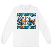 White let it snow Long Sleeve Tee - RanaPortraitStore