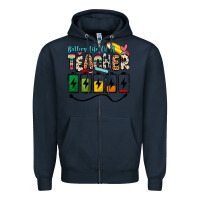 Navy battery life of a teacher Zipper Hoodie - Zillion Design Studio
