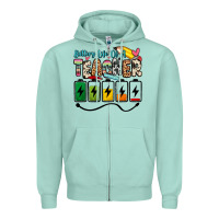 Seafoam battery life of a teacher Zipper Hoodie - Zillion Design Studio