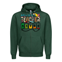 Sports Green battery life of a teacher Zipper Hoodie - Zillion Design Studio