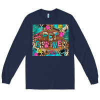 Navy pet groomer Long Sleeve Tee - RanaPortraitStore