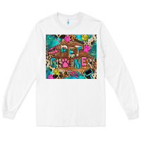 White pet groomer Long Sleeve Tee - RanaPortraitStore