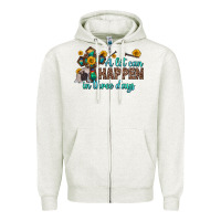 Oatmeal Heather a lot can happen in three days Zipper Hoodie - Zillion Design Studio