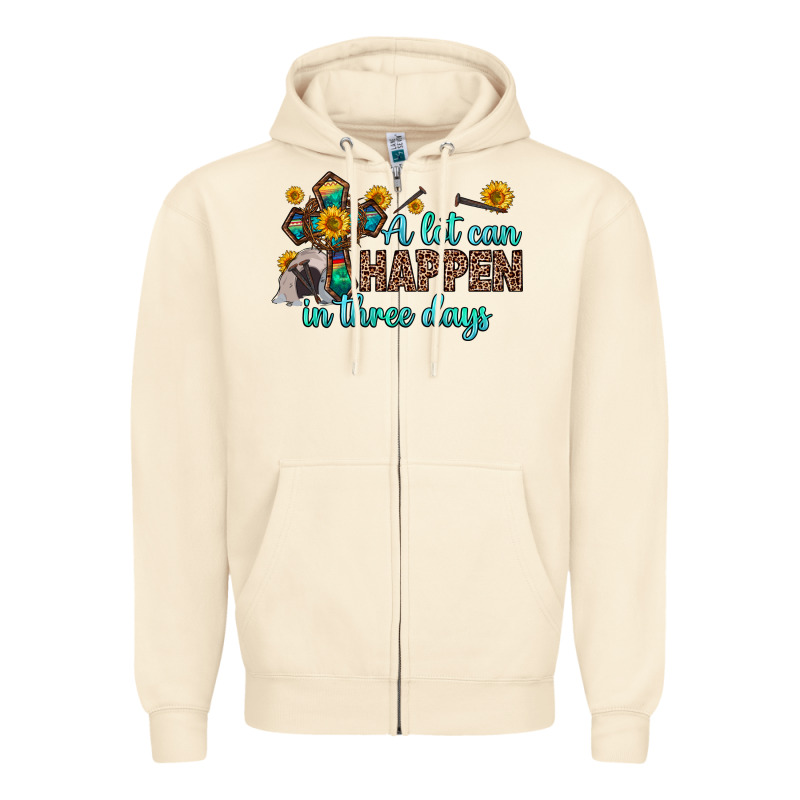 A Lot Can Happen In Three Days Zipper Hoodie by Zillion Design Studio | Teevron