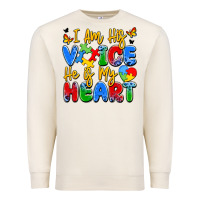 Sandshell i am his voice he is my heart Premium Sweatshirt - JahusDesignShop