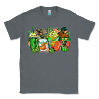 Charcoal Heather t rex coffee cups Classic Tee - Zillion Design Studio