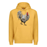 Mustard Dominique Rooster Premium Hoodie - LillyAllenDesigns