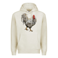 Oatmeal Heather Dominique Rooster Premium Hoodie - LillyAllenDesigns