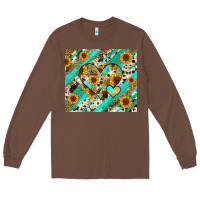 Chestnut leopard sunflower hearts Long Sleeve Tee - RanaPortraitStore