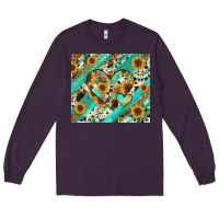 Plum leopard sunflower hearts Long Sleeve Tee - RanaPortraitStore