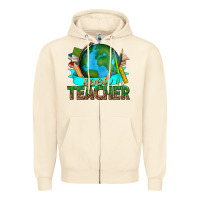 Sandshell sped teacher with earth globe Zipper Hoodie - texasbilliewilder