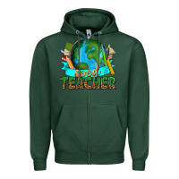 Sped Teacher With Earth Globe Zipper Hoodie | Teevron