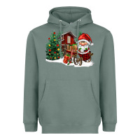 Sage christmas gnomes barnyard Heavyweight Hoodie - FaDigitalArtStudio