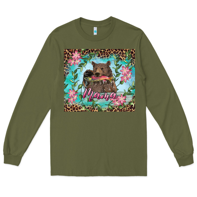 Mama Bear Haunting Fish Floral Long Sleeve Tee by RanaPortraitStore | Teevron