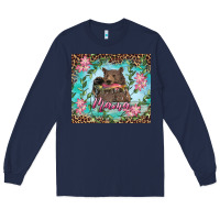 Navy mama bear haunting fish floral Long Sleeve Tee - RanaPortraitStore