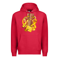 Cardinal Childhood Cancer diva yellow ribbon Premium Hoodie - NancyCooperArtShop