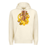 Sandshell Childhood Cancer diva yellow ribbon Premium Hoodie - NancyCooperArtShop