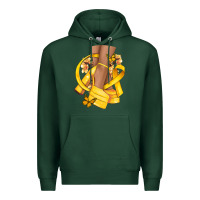 Sports Green Childhood Cancer diva yellow ribbon Premium Hoodie - NancyCooperArtShop