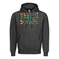 Charcoal Heather wild west long live cowboys Zipper Hoodie - Zillion Design Studio