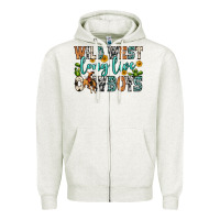 Oatmeal Heather wild west long live cowboys Zipper Hoodie - Zillion Design Studio