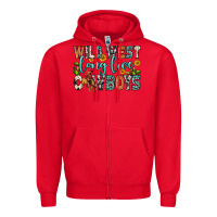 Red wild west long live cowboys Zipper Hoodie - Zillion Design Studio