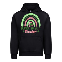 Black lucky to be a teacher Urban Hoodie - MaliasSmallBusiness