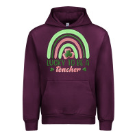 Mauve Wine lucky to be a teacher Urban Hoodie - MaliasSmallBusiness