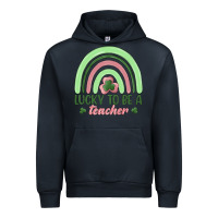Navy lucky to be a teacher Urban Hoodie - MaliasSmallBusiness