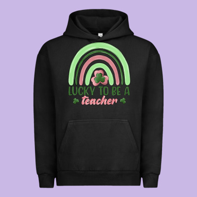 Lucky To Be A Teacher Urban Hoodie Designed By Maliassmallbusiness