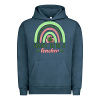 Pigment Midnight Navy lucky to be a teacher Urban Hoodie - MaliasSmallBusiness