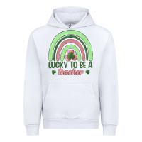 White lucky to be a teacher Urban Hoodie - MaliasSmallBusiness
